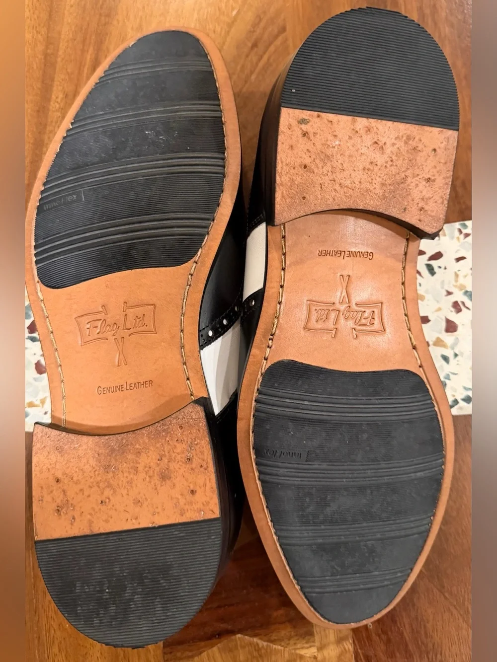 Flag Ltd. Men’s Black/White Two-Tone Dress Shoes